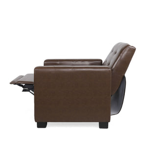 Langseth - Contemporary Tufted Pushback Recliner - Dark Brown
