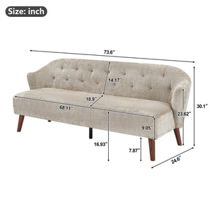 3 Seater Tufted Upholstered Couch Comfy Living Room Sofa