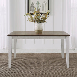 Al Fresco - Rectangular Leg Table - Graphite & Whitestone