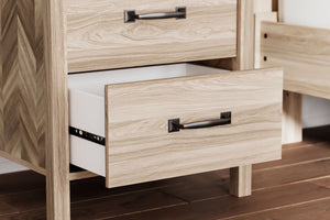 Battelle - Two Drawer Night Stand - Tan