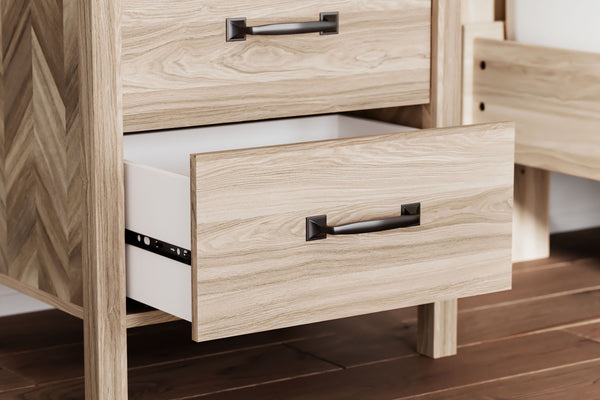 Battelle - Two Drawer Night Stand - Tan