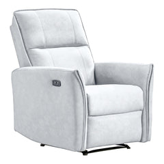 Asheville - Suede Recliner Chair - Light Gray