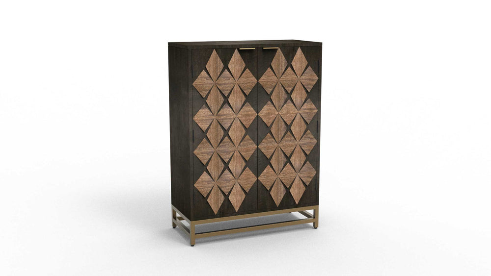 Madira - 35" Bar Cabinet - Two Tone Brown