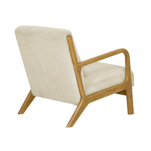 Upholstered Armchair With Back Support Pillow