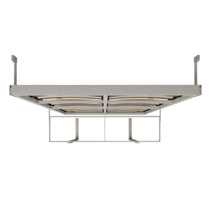 Queen Size Cabinet Wall Bed Mechanism With Desk Panel - Gray