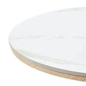 Circular Bar Table - White / Silver