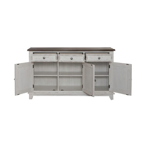 River Place - Accent Server - Riverstone White & Tobacco