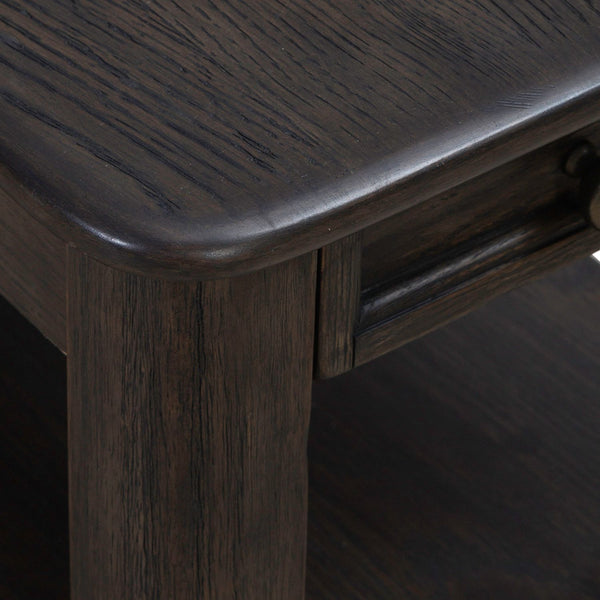 Wallace - Chair Side Table - Aged Oak