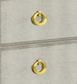 Kiara - Bronze Mirror Glam Hall Chest - White