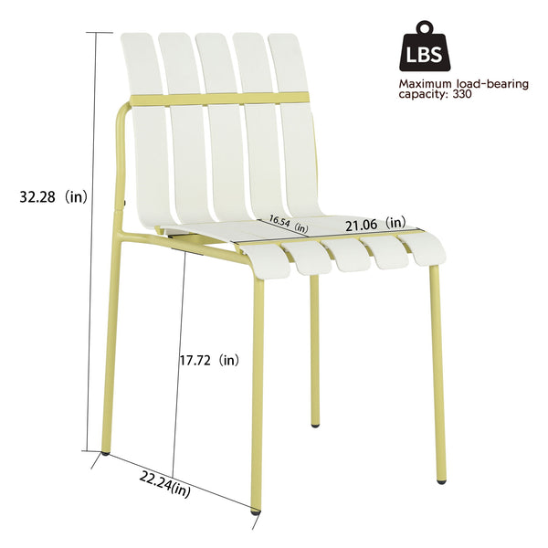 4 Piece Set Of Modern Color Block Designed Single Chairs