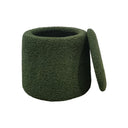 Elegant Round Storage Ottoman Upholstered