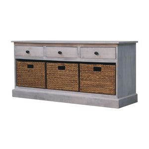 Basket Storage Cabinet - Gray Ash