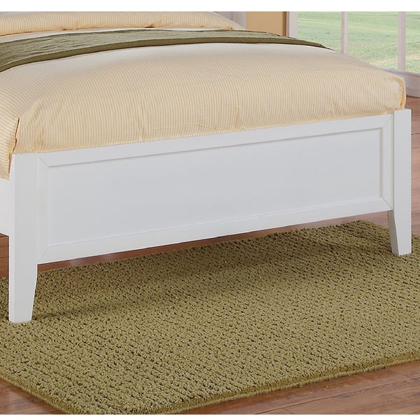 Simple Frame With Headboard And Vertical Carved Design