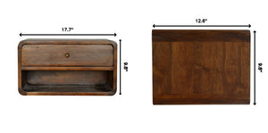 Curve Upper Slot Floating Nightstand