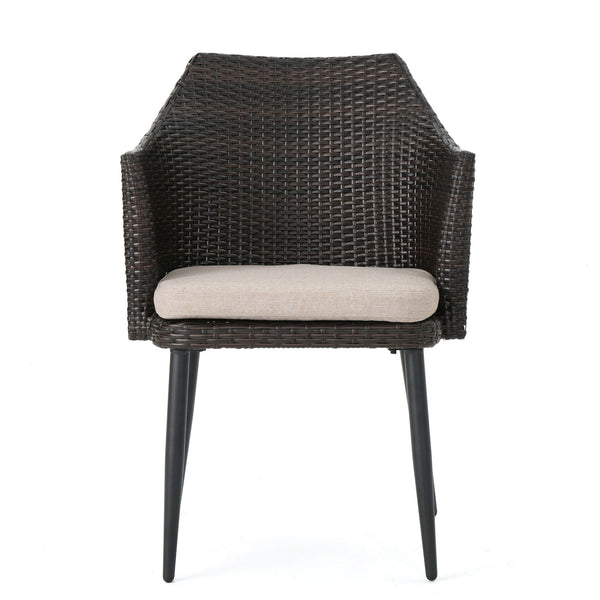 Kenneth - 3 Pieces Chat Set Outdoor Furniture - Brown Multi