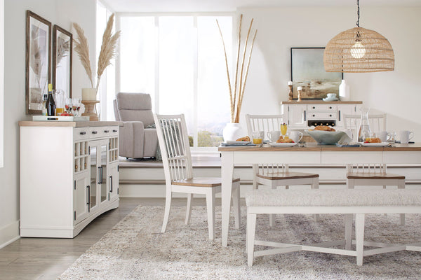 Americana Modern Dining - Rectangular Dining Table With Extensions - Cotton