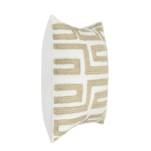 Mateo - 22" x 22" Pillow - Metallic Gold / Ivory