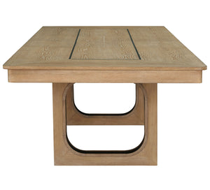 Escape - Dining Table With Extensions - Glazed Natural Oak / Black Metal Trim
