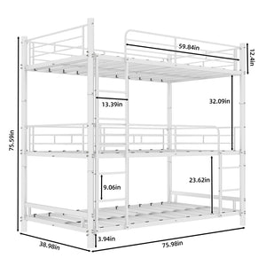 Triple Frame Bed With Built In Ladder