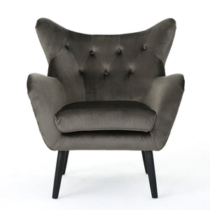 Alyssa - Mid Century Upholstered Arm Chair With Wingback Design