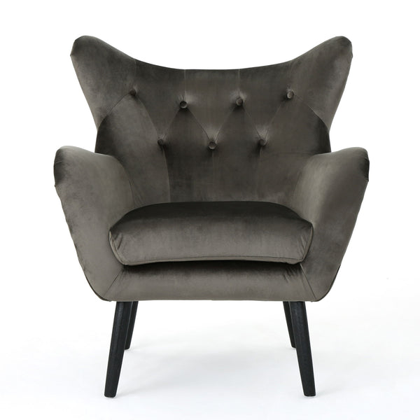 Alyssa - Mid Century Upholstered Arm Chair With Wingback Design