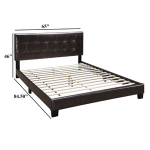 Contemporary Style Bed, Rectangle Headboard