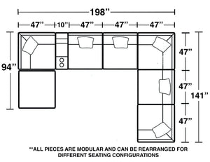 Posh - Modular Sectional And Ottoman