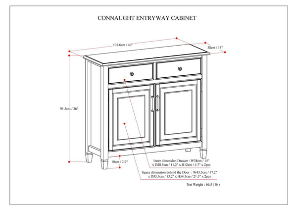 Connaught - Entryway Storage Cabinet - Light Brown