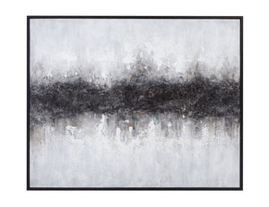 Divided Framed Canvas - Gray / Black