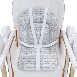 Convertible Baby High Chair To Rocker With 5 Point Harness