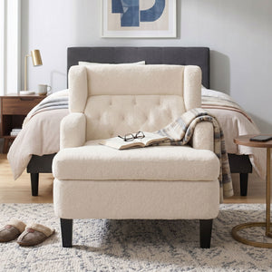 Modern Tufted Upholstered Accent Chair For Living Room