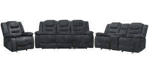Bolton - Glider Reclining Console Loveseat - Misty Storm