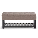 Saxon - Upholstered Transitional Storage Ottoman Bench