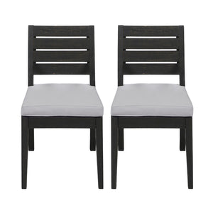 Outdoor Armless Dining Chair With Cushions