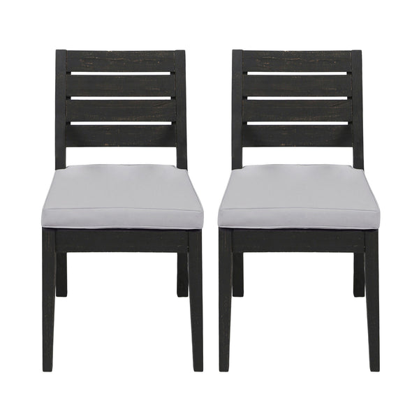 Outdoor Armless Dining Chair With Cushions