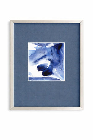 Bleu Beat II Framed Print - Blue