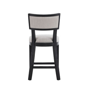 Upholstered Counter Height Bar Stools With Comfy Back (Set of 2)