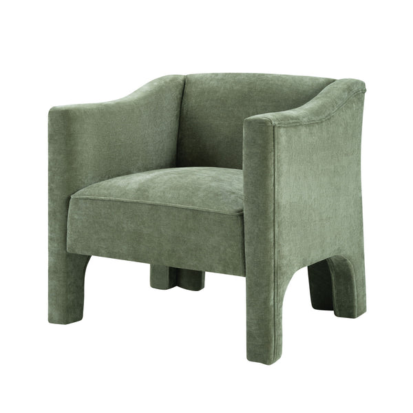 Barrel Accent Chair With Enclosed Arms