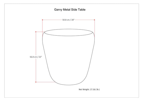 Garvy - Side Table - Rustic Bronze