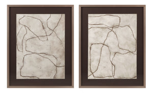 Past And Present Framed Print (Set of 2) - Gray, Off White