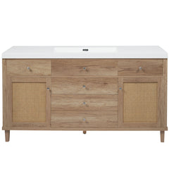 Modern Bathroom Vanity With Sink, Soft Close Drawers