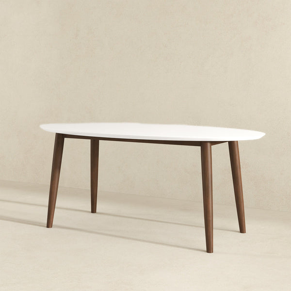 Ada - Oval Dining Table And 4 Side Chairs - White