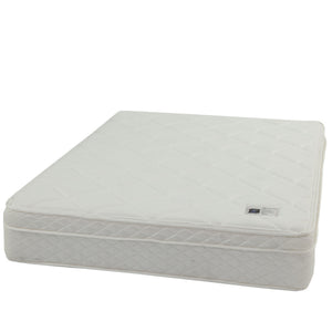 9" Size Bed Mattress With Bonnell Coil Inner Spring And 2.5" Euro Top Foam + Spring Material - White - Full