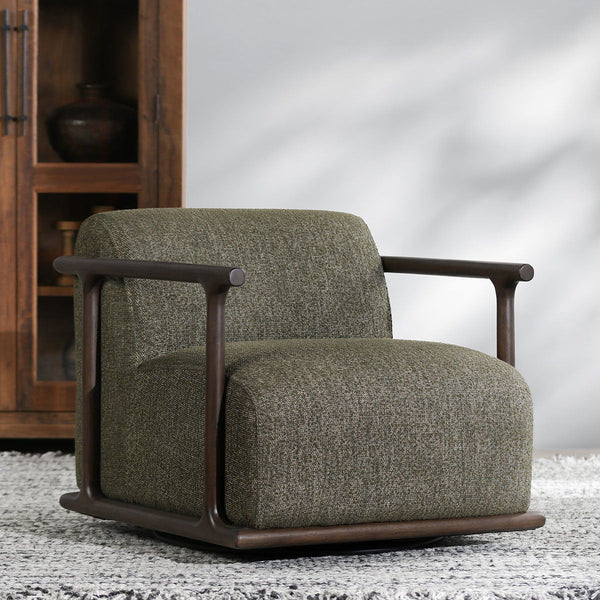Lucia - Swivel Accent Chair - Kale Green