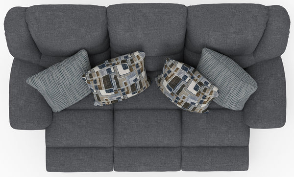 Trifecta - Sofa With 3 Recliners and Drop Down Table