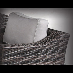 Outdoor Swivel Patio Chair With Cushions (Set of 2) - Brown