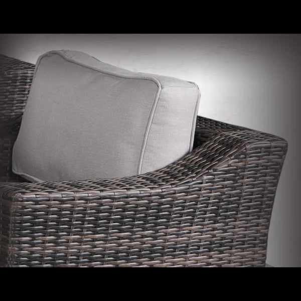 Outdoor Swivel Patio Chair With Cushions (Set of 2) - Brown