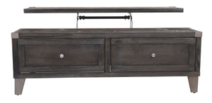 Todoe - Lift Top Cocktail Table - Dark Gray