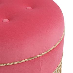 Yolanda - Round Upholstered Accent Ottoman