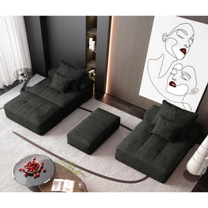 Modern Oversized Diy Combination, Modular Sectional Sofa With Pillows